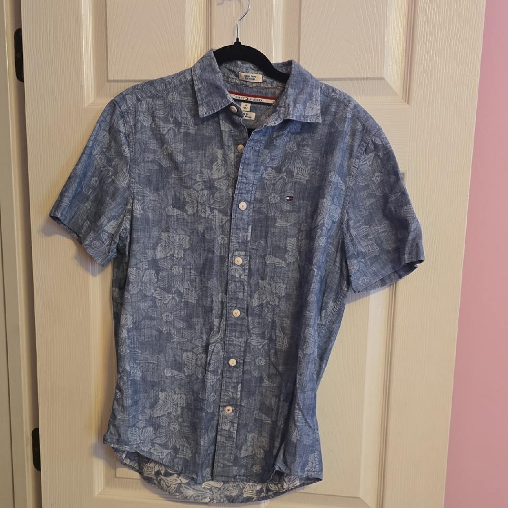 Tommy Hilfiger Blue Patterned Casual Shirt